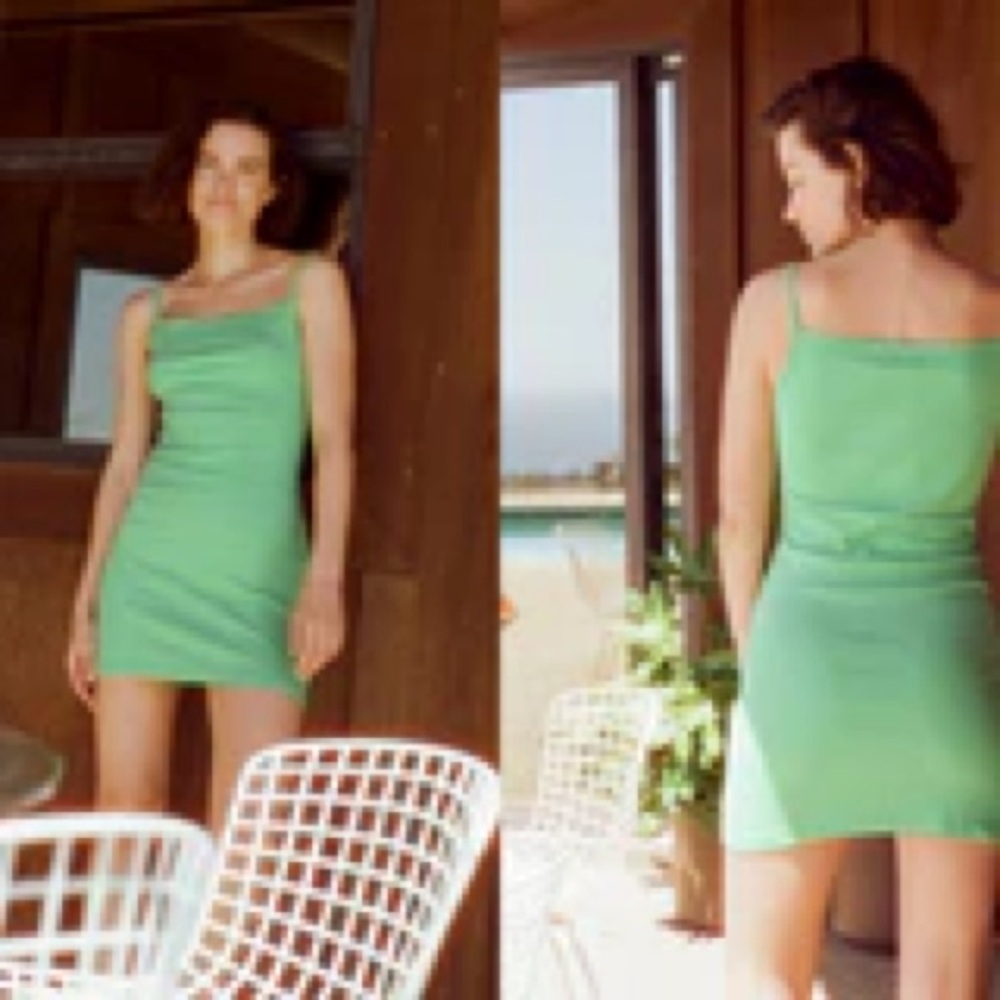 90s style tank mini dress in green Gil Rodriguez